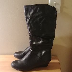 Leather boots